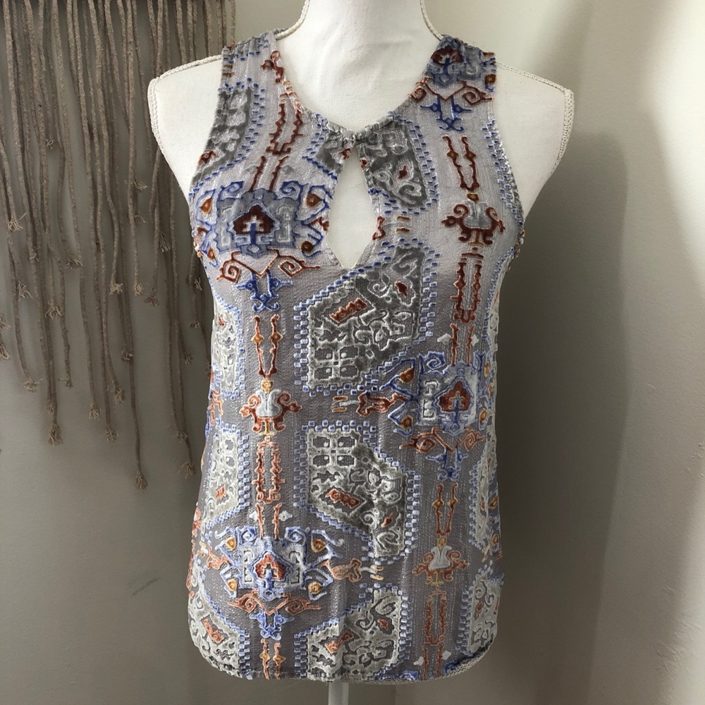 Anthropologie HD Paris Velvet Textured Blouse